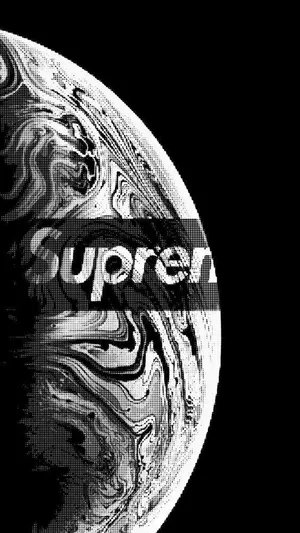 Black supreme clearance logo