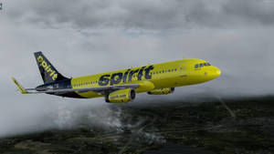 Black Tailed Spirit Airlines Airplane Wallpaper