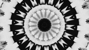 Black Trippy Artwork Wallpaper