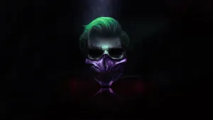 Black Ultra Hd Joker Wearing Purple Mask Wallpaper