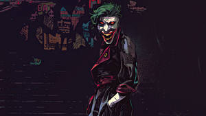 Black Ultra Hd Joker With Demonic Eyes Wallpaper