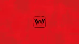 Black Westworld Logo In Red Wallpaper