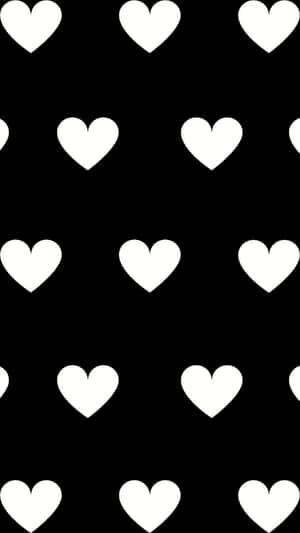 Black White Heart Iphone Wallpaper