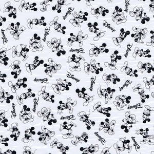 Black White Mickey Mouse Pattern