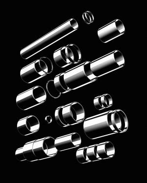 Black White Open Pipes Cg Artwork Wallpaper