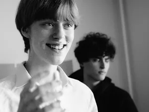 Black White Shirts Fake Smile Wallpaper