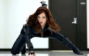 Black Widow Action Pose Iron Man2 Wallpaper