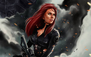 Black Widow Marvel Illustration 4k Wallpaper
