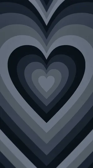 Black Wildflower Heart Wallpaper