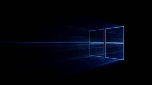 Black Windows 10 Hd Blue Outline Wallpaper