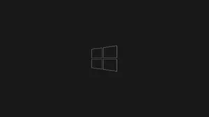 Black Windows 10 Hd Outline Logo Wallpaper