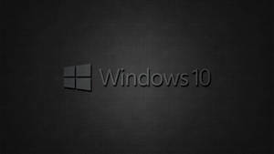 Black Windows 10 Hd With Wordmark Wallpaper