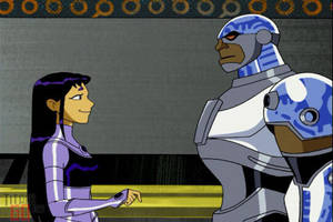 Blackfire And Cyborg - The Dynamic Duo Wallpaper