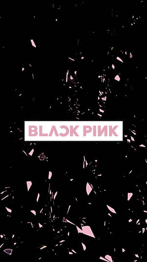 Blackpink Logo In Pink And White Wallpaper
