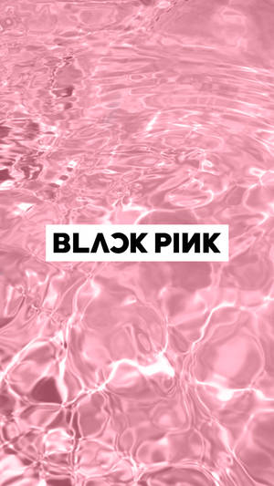 Blackpink Logo On Pink Water Wallpaper