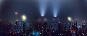 Blade Runner Cityscape Aerial View Wallpaper