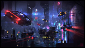 Blade Runner Cyberpunk Neon City Wallpaper