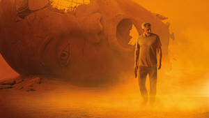 Blade Runner Deckard With Desert Statue Wallpaper