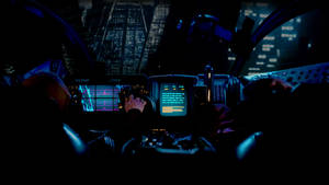 Blade Runner Flying Car Spinner Interior Wallpaper