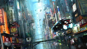Blade Runner Futuristic City Flying Cars Wallpaper
