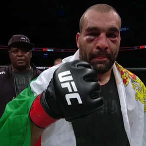 Blagoy Ivanov Proudly Holding The Bulgarian Flag Wallpaper