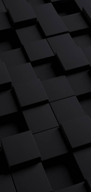Blank Black 3d Cubes In Different Sizes Wallpaper