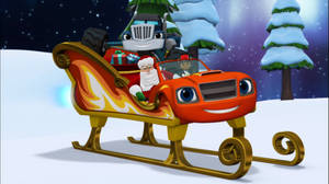 Blaze And The Monster Machines Sleigh Wallpaper