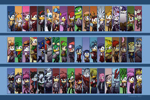 Blaze The Cat And Other Characters Wallpaper