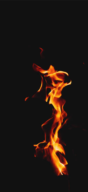 Blazing Fire Black Apple Iphone Wallpaper
