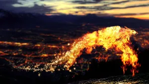 Blazing Phoenix Sunset Wallpaper