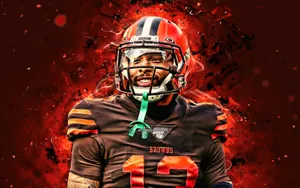 Blazing Red Odell Beckham Jr Wallpaper
