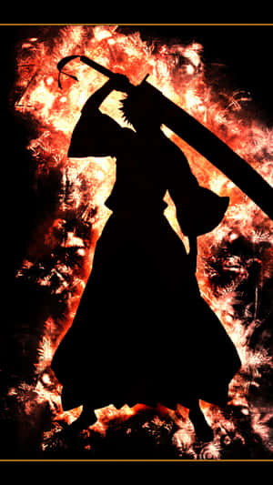 Bleach Phone With Ichigo's Silhouette Wallpaper