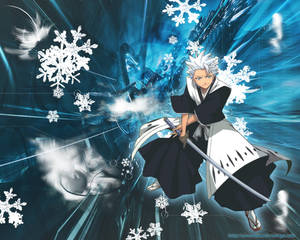 Bleach Toshiro Snowflakes Wallpaper