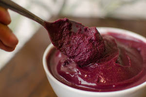 Blended Acai Berry Fruit Bowl Close Up Wallpaper