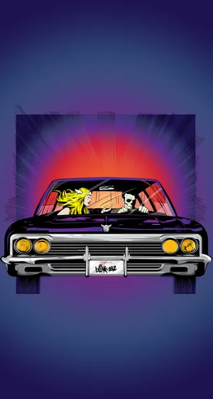 Blink182 Animated Car Ride Wallpaper