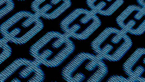 Blockchain Digital Chain Rendering Wallpaper
