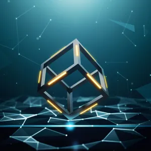 Blockchain Three-dimensional Box Wallpaper