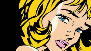 Blonde Girl Pop Art Wallpaper