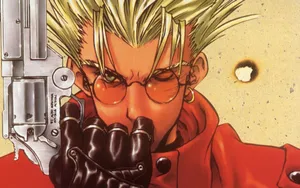 Blonde Hair Blue Eyes Vash Trigun Wallpaper