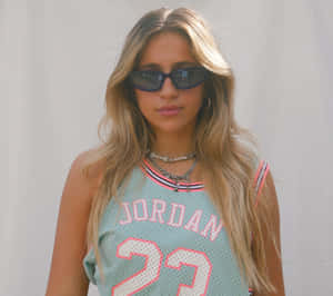 Blonde Womanin Jordan Jersey Wallpaper
