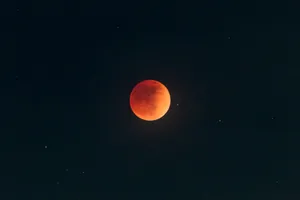 Blood Moon In The Galaxy Wallpaper