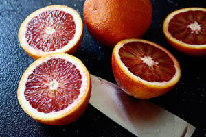 Blood Orange Citrus Fruit Dark Aesthetic Wallpaper