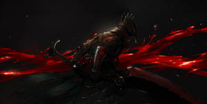 Bloodborne Red And Black Artwork Wallpaper