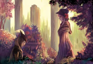 Bloodborne Romance Anime Painting Wallpaper