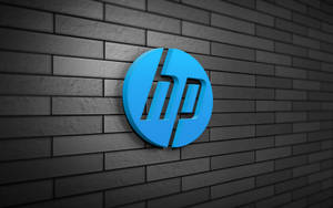 Blue 3d Hp Laptop Logo Wallpaper