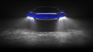 Blue Acura Car Photography Wallpaper