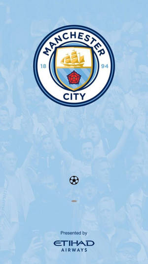Blue Aesthetic Manchester City Logo Wallpaper