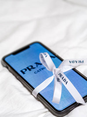 Blue Aesthetic Prada Phone