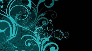 Blue And Black Abstract Presentation Wallpaper