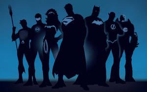 Blue And Black Dc Superheroes Wallpaper